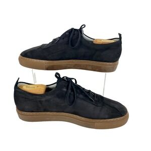 Grenson Sneakers Nubuck Leather Tennis Shoes Mens 9D Black Hardly Worn Ret. $250